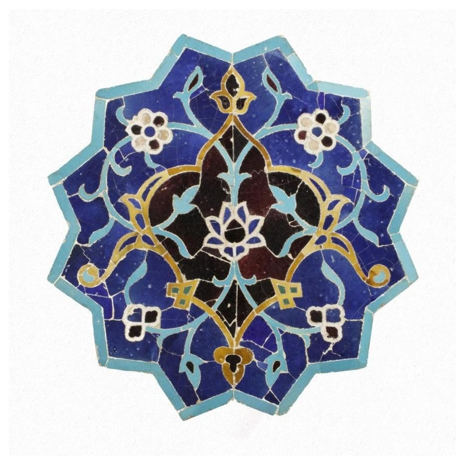 "Mosaic Tile" Paper Print 15th Century Persian Artisan, 20"x20"