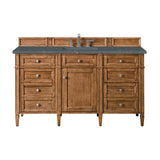 Brittany 60" Single Vanity, Saddle Brown, Parisien Bleu Quartz