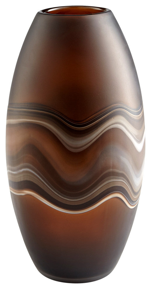 Nina Vase, Amber Swirl, Large