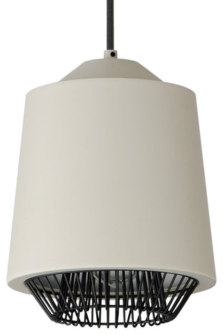 ET2 E11390 Phoenix 9"W LED Cage Mini Pendant - Gray / Black