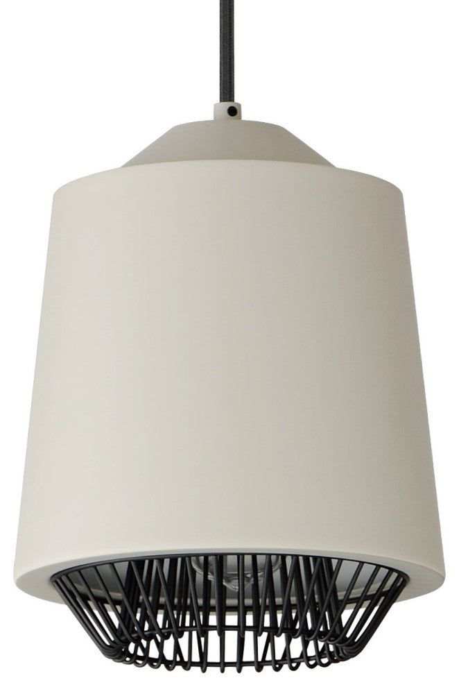 ET2 E11390 Phoenix 9"W LED Cage Mini Pendant - Gray / Black