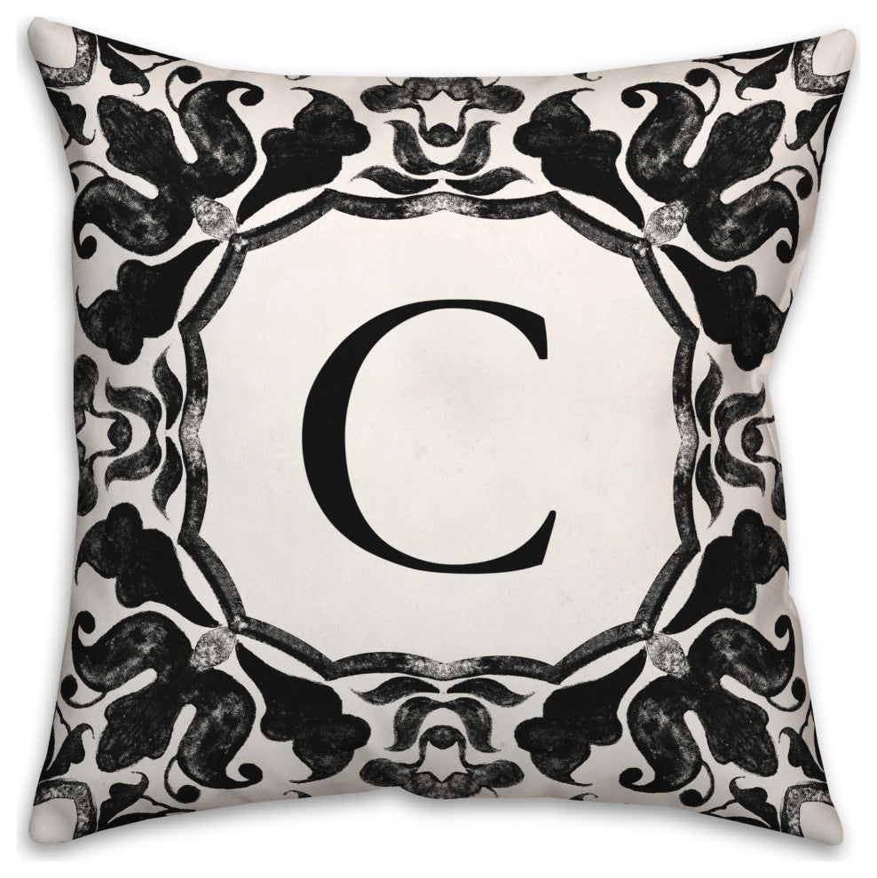 C Monogram 18x18 Indoor / Outdoor Pillow