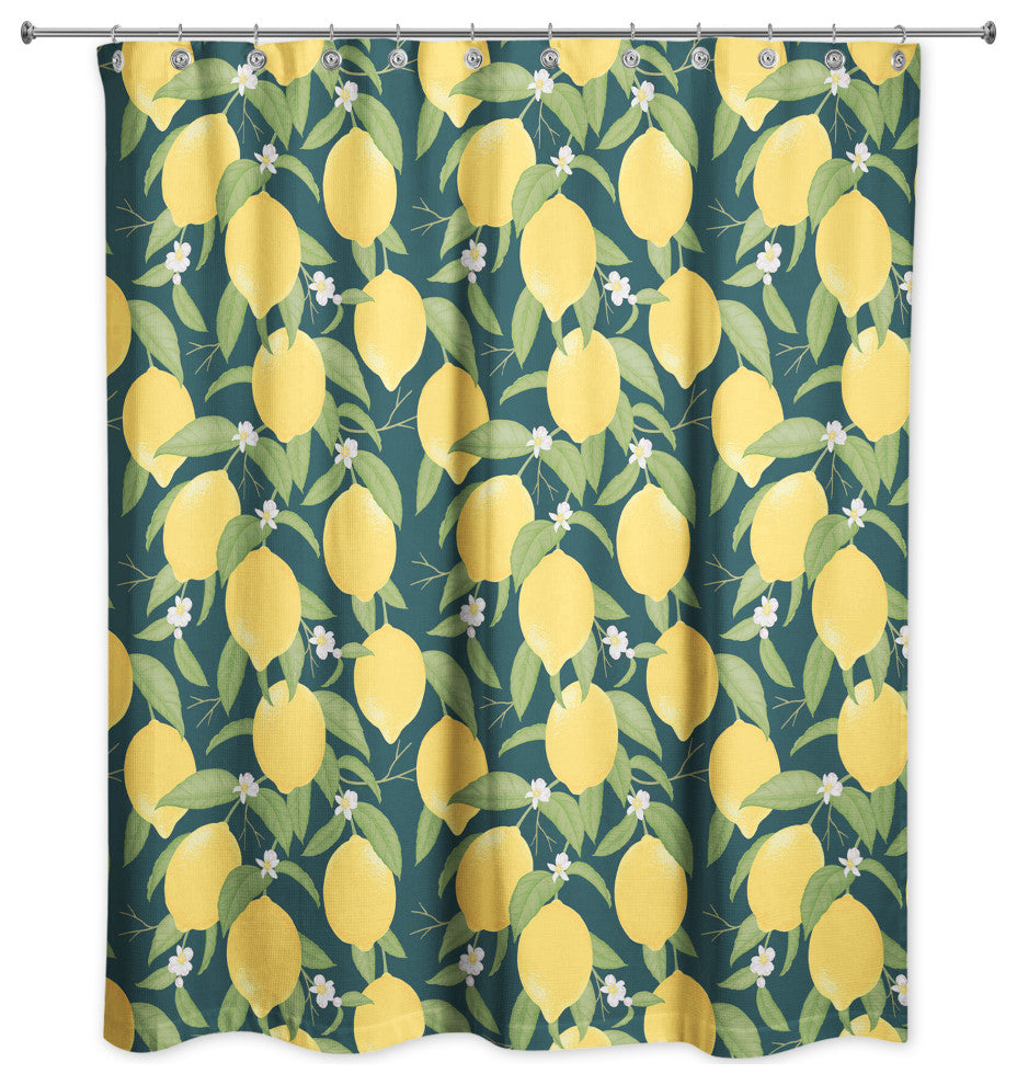 Lemon Pattern 5 71x74 Shower Curtain