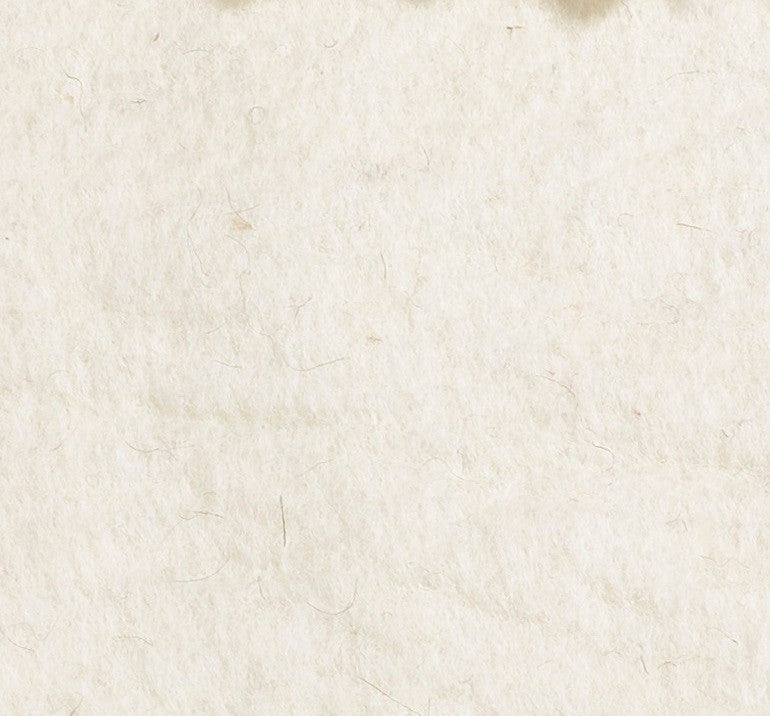 Hand Felted Wool Floral Border Table Runner in Cream, 16x90"