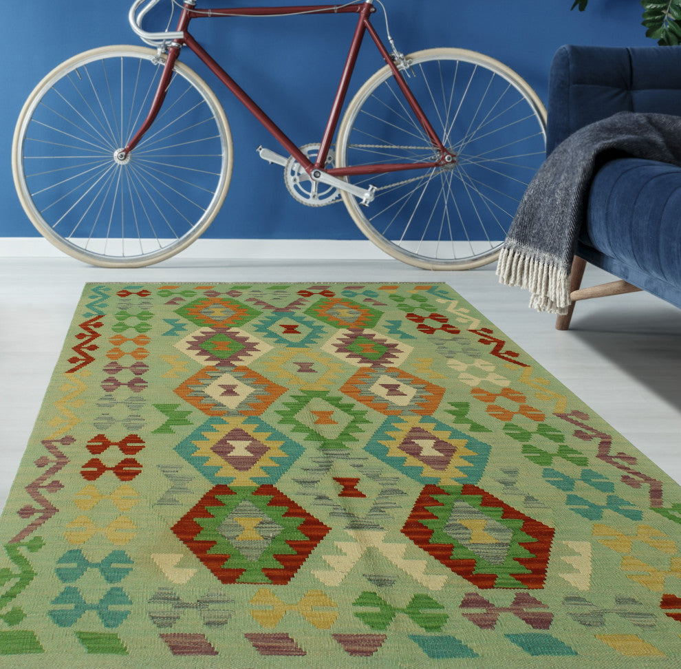 Sangat Kilim Daylin Lt. Green Rug
