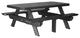 Poly 6' Rectangle Picnic Table, Black