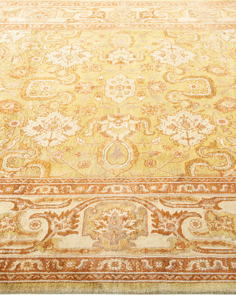 Eclectic, One-of-a-Kind Hand-Knotted Area Rug Green, 6' 1" x 9' 3"