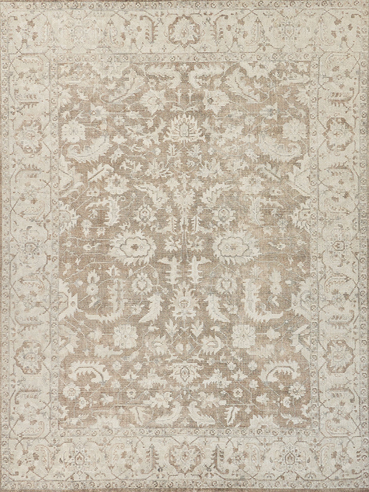 Tuscany Handmade Hand Loomed Wool and Bamboo Silk Brown Area Rug