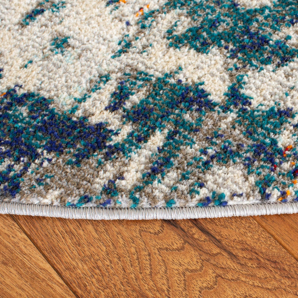 Safavieh Madison Mad453A Organic and Abstract Rug, Gray and Beige, 8'0"x8'0" Square