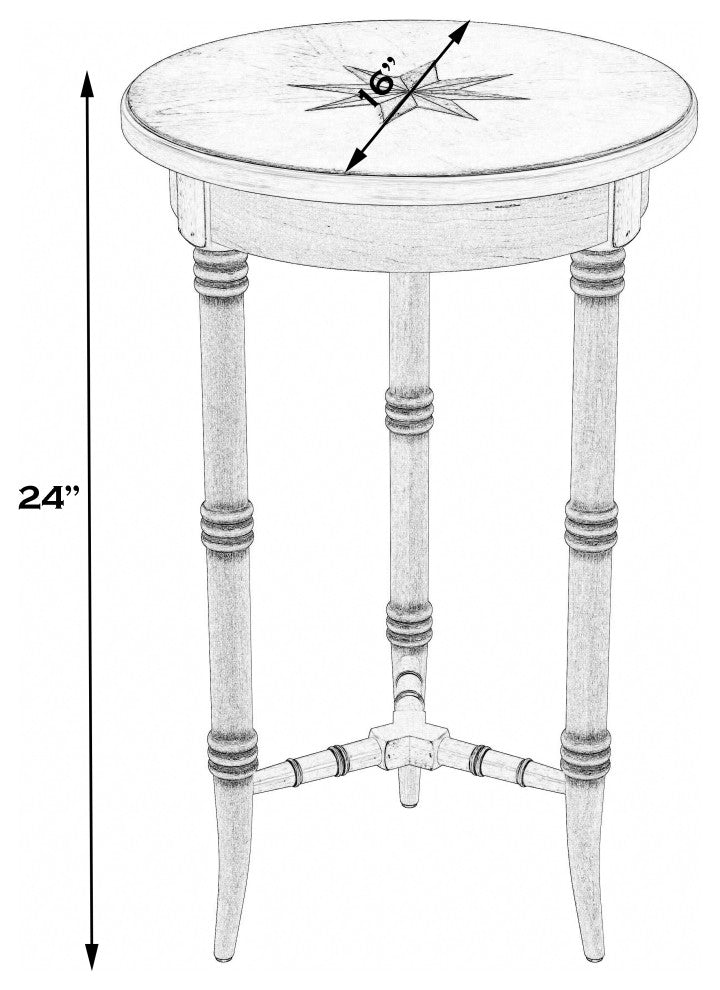 Isla Olive Ash Burl Accent Table, Brown