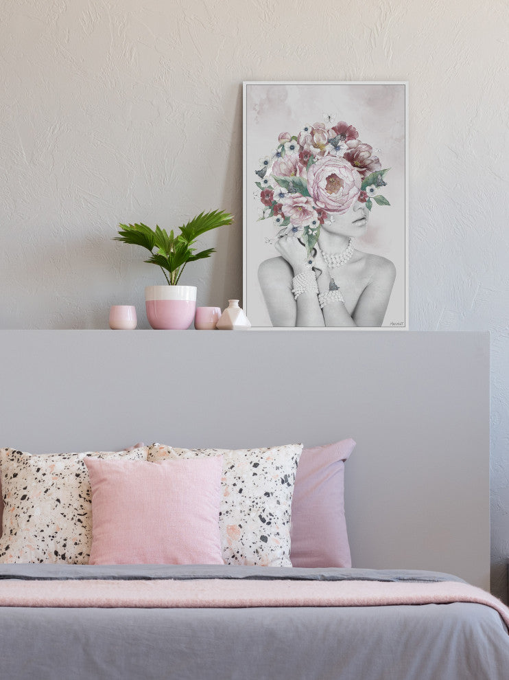"Lovely Taylor" Floater Framed Painting Print on Canvas, 16x24