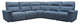 5 Piece Modular Power Reclining Sectional With Power Adjustable Headrests