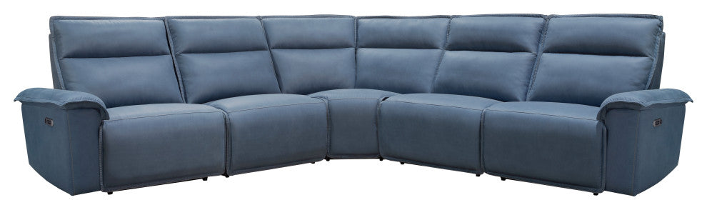 5 Piece Modular Power Reclining Sectional With Power Adjustable Headrests