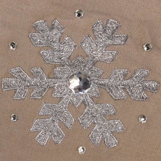 Snowflake Christmas Textile Collection , Champagne, 19"