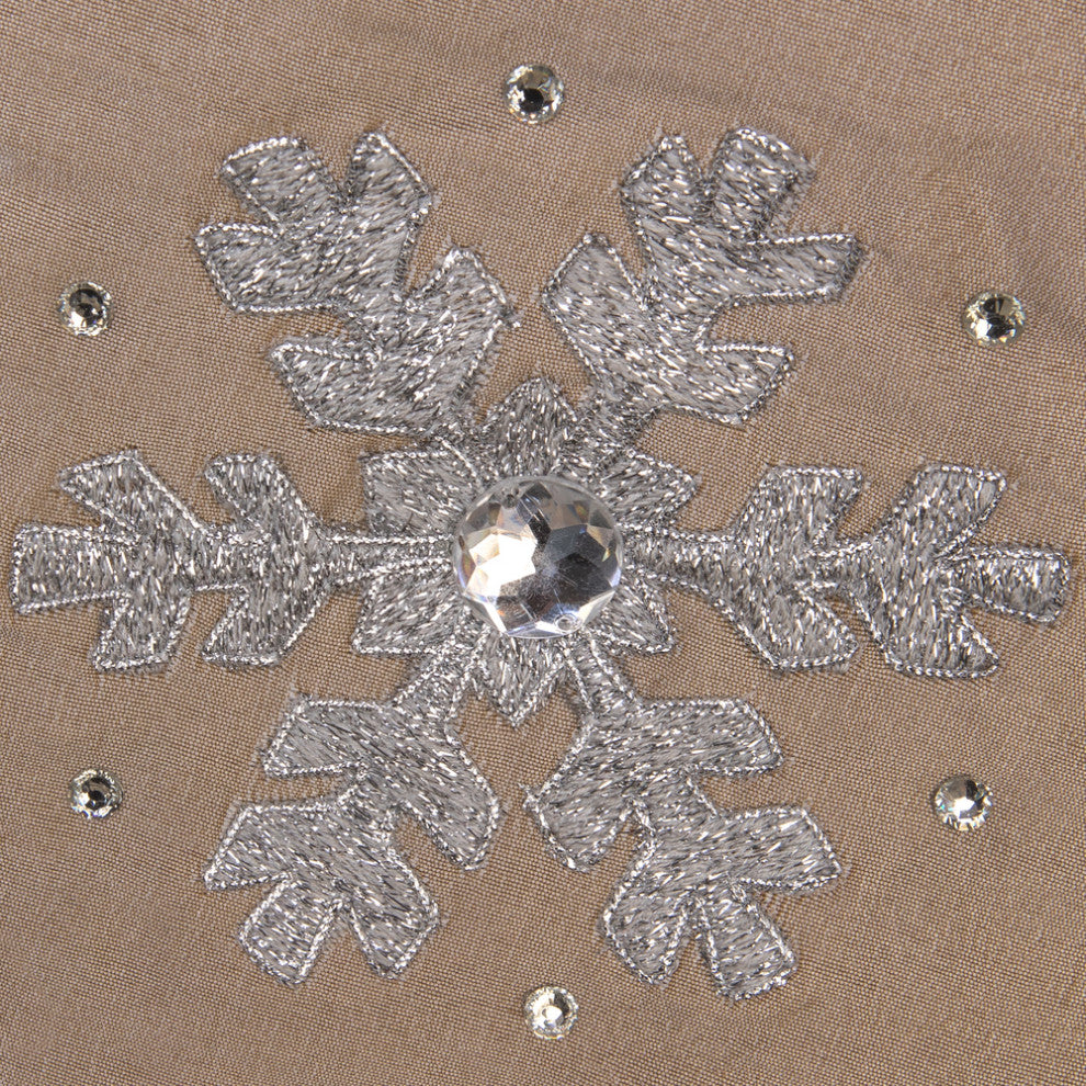 Snowflake Christmas Textile Collection , Champagne, 19"