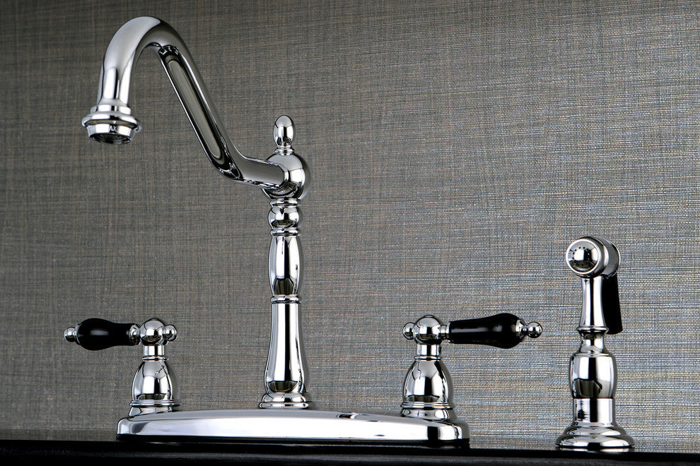 Kingston Brass Centerset Kitchen Faucet, Polished Chrome