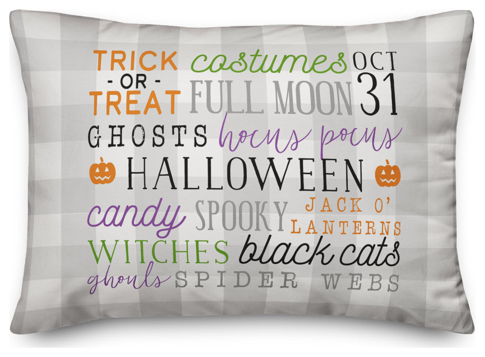 Halloween Words 20x14 Spun Poly Pillow