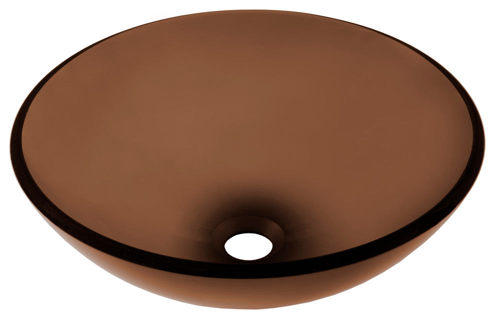 Ty Glass Brown Vessel Sink