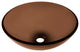 Ty Glass Brown Vessel Sink