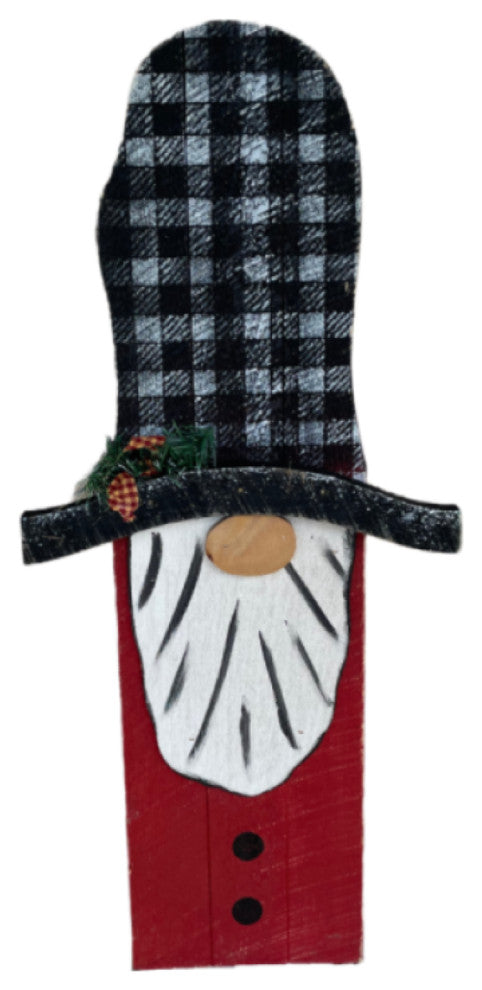 39" Plaid Leaning Gnome