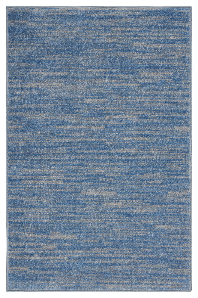 Nourison Essentials 2' x 4' Blue/Grey Outdoor Area Rug