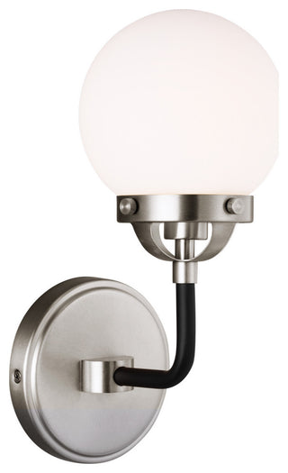 Cafe 1-Light Wall Sconce, Brushed Nickel