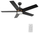 CARRO 52" Smart Voice Control Ceiling Fan With LED Lights and Remote, Black/Gold
