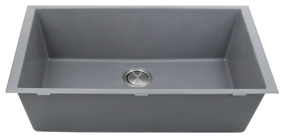 Nantucket Sinks PR3320-TI-UM 33-inch Granite Composite Sink in Titanium