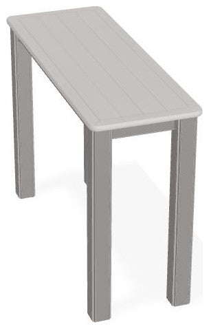 10" x 27" Marine Grade Outdoor End Table, Warm Gray