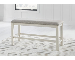 Robbinsdale Antique White 49" Counter Height Dining Bench
