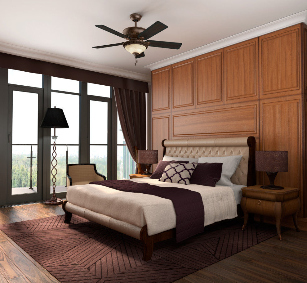 Hunter Fan Company Italian Countryside Cocoa Ceiling Fan With Light, 52"