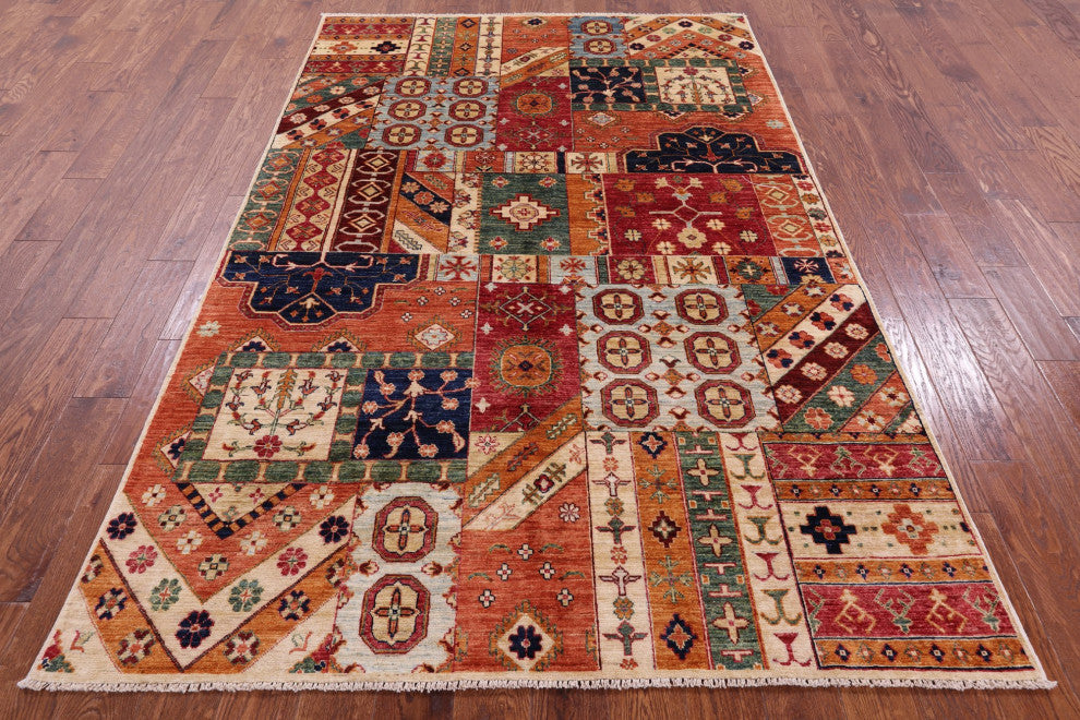 5' 5" X 8' 3" Super Kazak Handmade Wool Rug Q11089