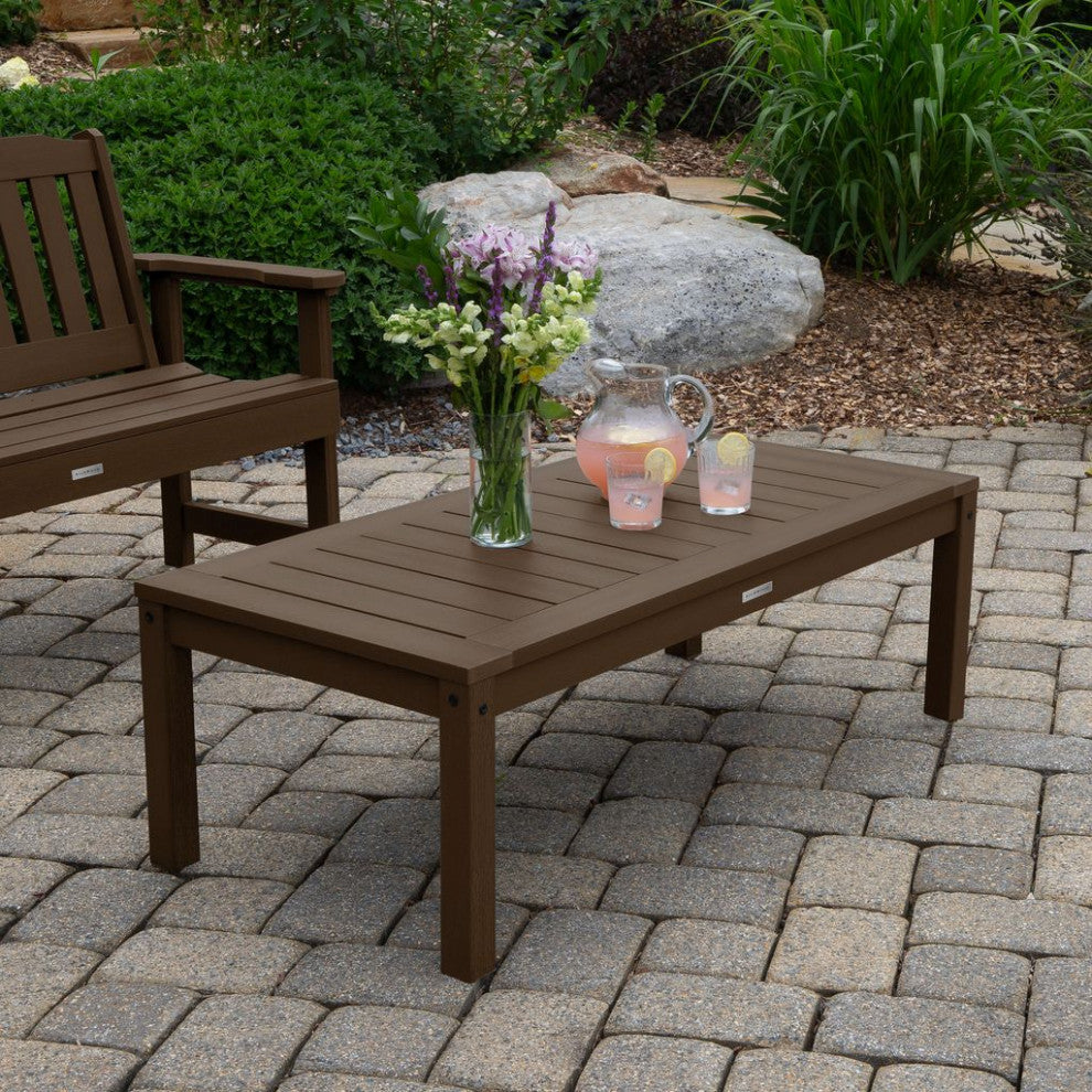 Adirondack Coffee Table, Weathered Acorn