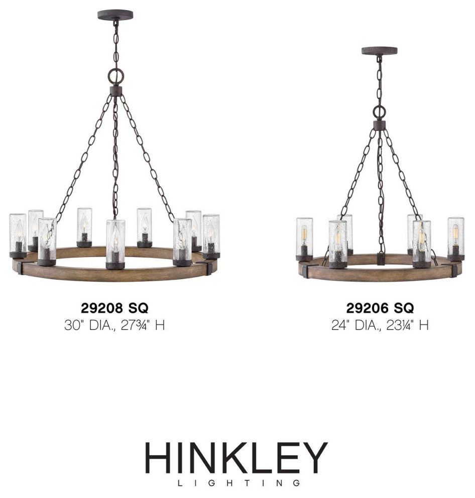 Hinkley Sawyer Outdoor Chandelier, Sequoia, 6 Light