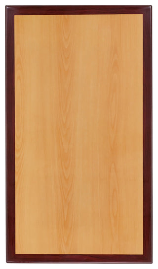 30''x48'' 2-Tone High-Gloss Cherry/Mahogany Resin Table Top