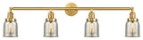 INNOVATIONS 215-SG-G58-LED 4-Light Bath Vanity Light Satin Gold