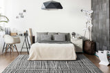 Verve Modern Area Rug, Black/White, 7'10"X10'10"
