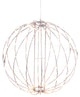 24" Electric Metal Sphere With Warm White Micro LED Lights, Outdoor Adaptor