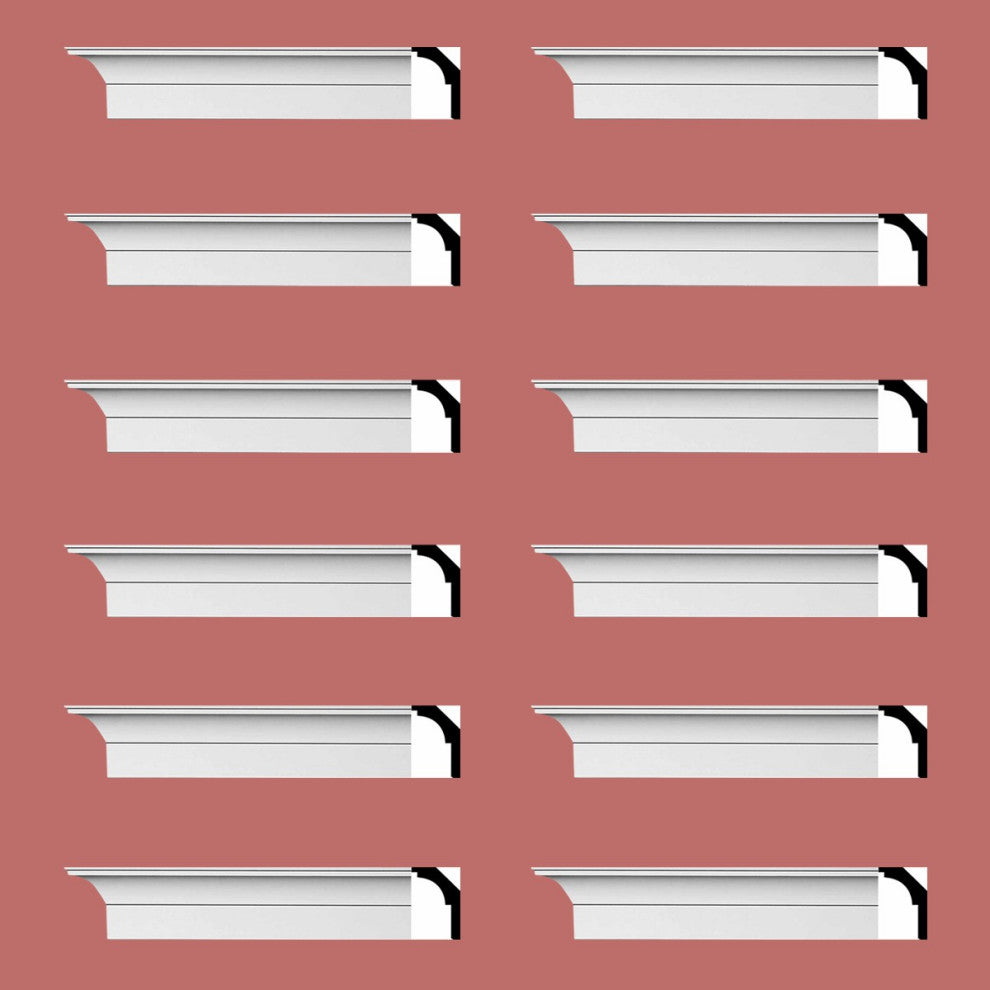 Cornice White Urethane  94" L  Waldorf Simple |