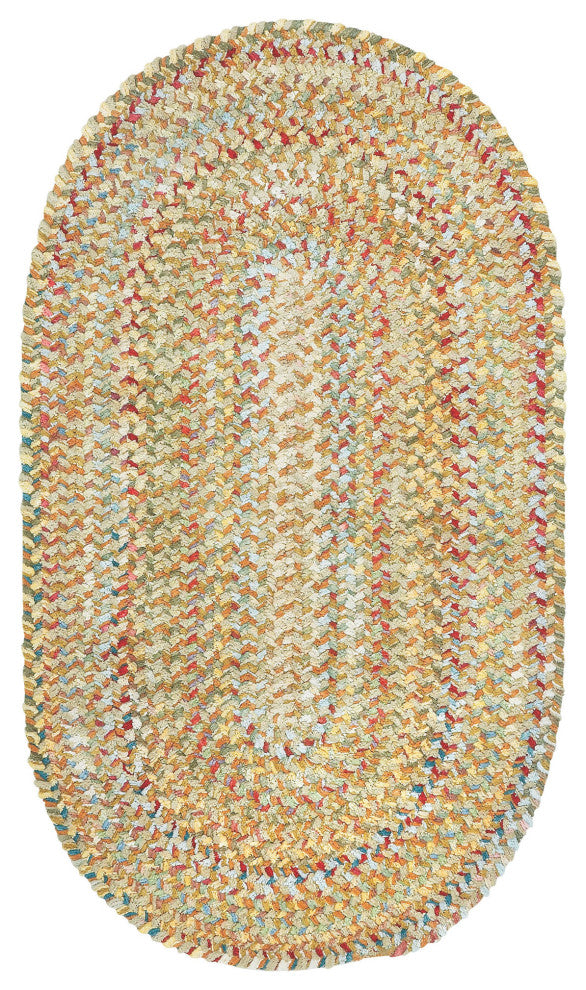 Capel Ocracoke Amber 0425_725 Braided Rugs - 5' X 8' Oval