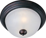 Maxim 5840 Essentials 11"W 1 Light Ceiling Light - Oil Rubbed Bronze / Frosted