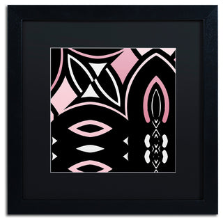 Color Bakery 'Daring Deco IV' Art, Black Frame, Black Matte, 16"x16"