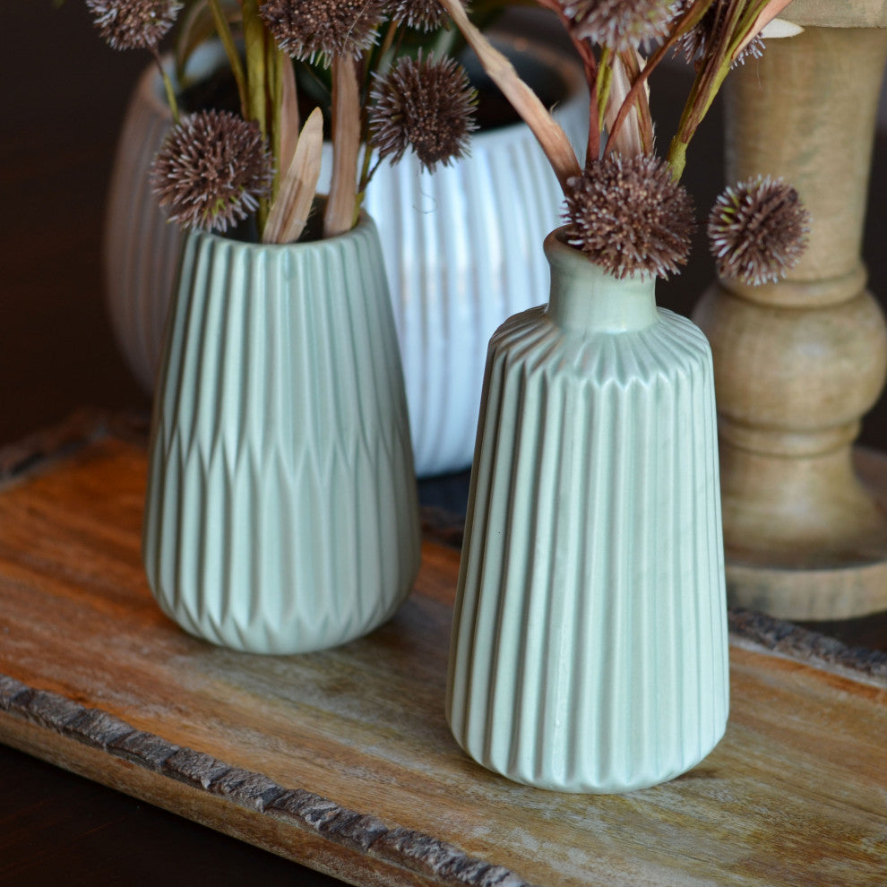2 Piece Geometric Vase Set, 7"
