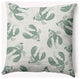 20x20" Lobster Fest Nautical Decorative Indoor Pillow, Sage