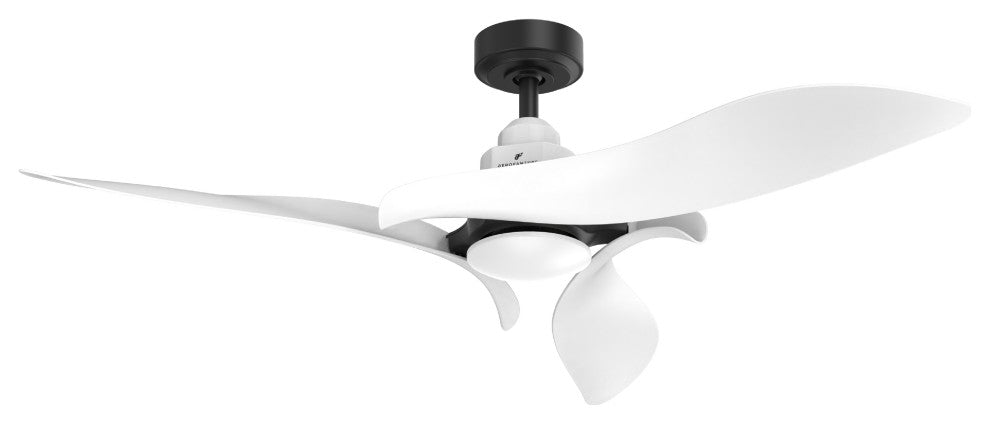 54 in. Indoor White Modern Ceiling Fan with Light