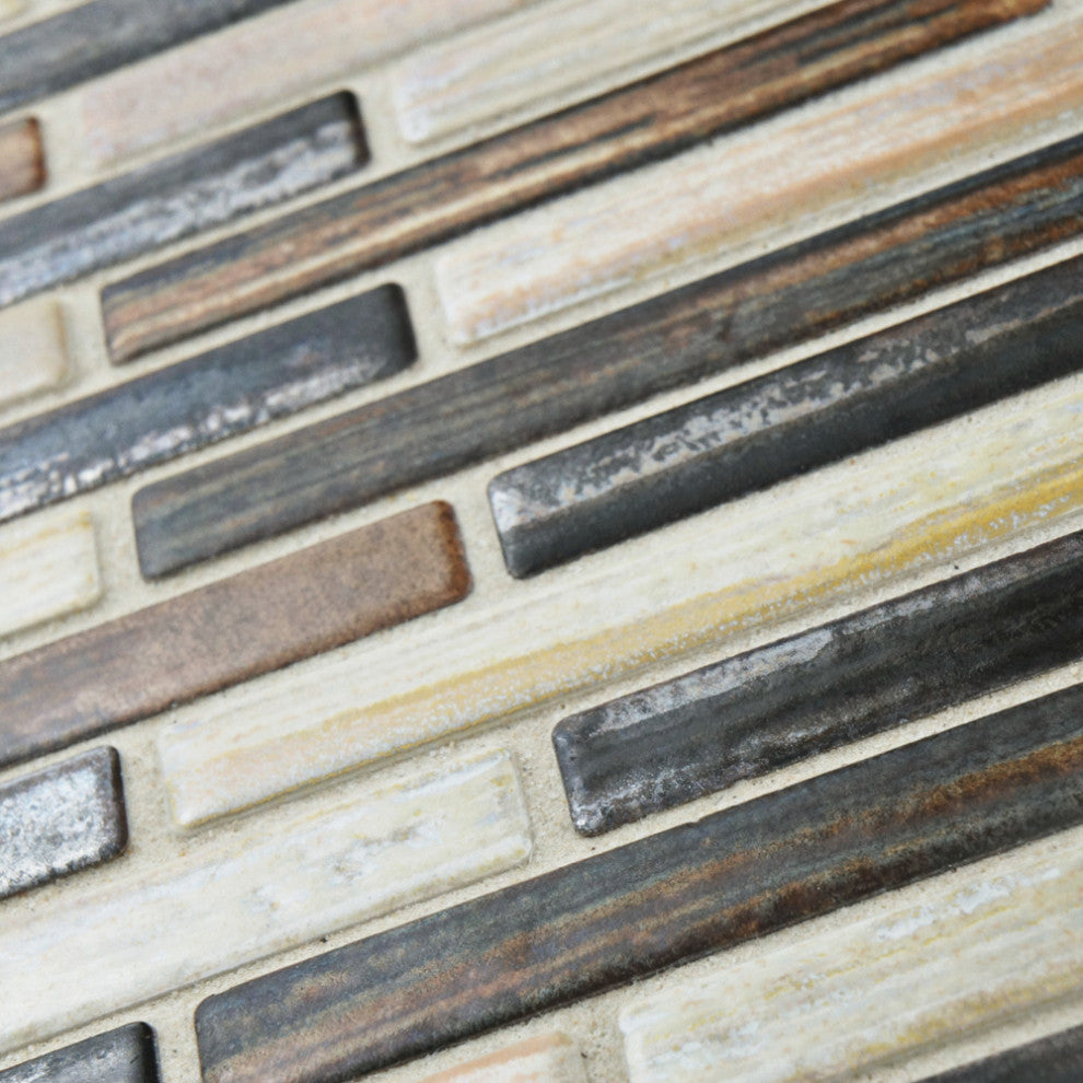 Rustica Brick Mosaic Floor and Wall Tile, Highlands, Sample