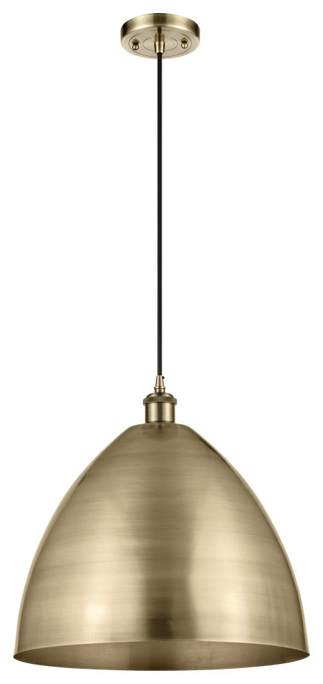Ballston Dome Mini Pendant, Antique Brass