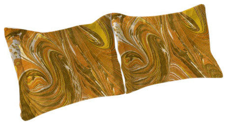 Laural Home Ochre Marble Standard Duvet Sham