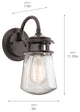 Outdoor Wall 1-Light, Brushed Aluminum