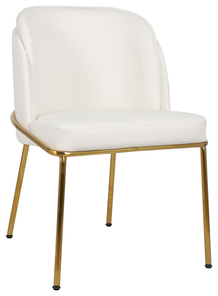 Jagger Upholstered Dining Chair, White, Set of 2